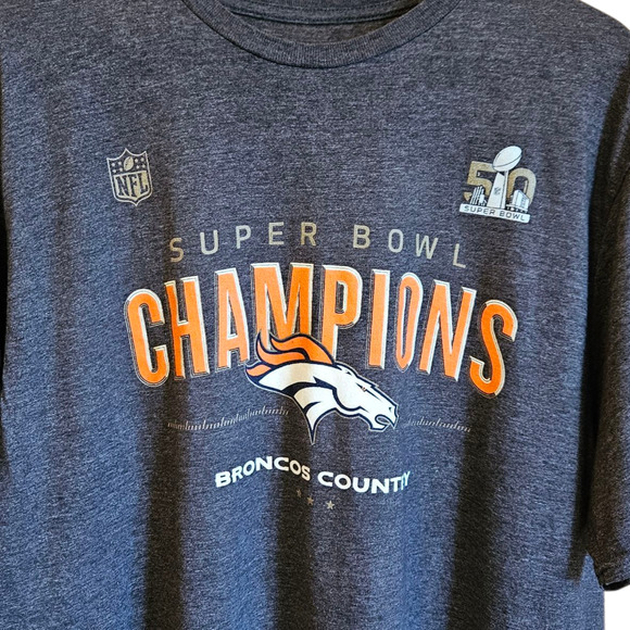 NFL Pro Line Broncos Super Bowl Champions 50th Grey Men's XLarge - Picture 2 of 4